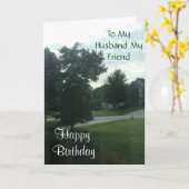 私の夫へのハッピーバースデー カード (黄色い花)