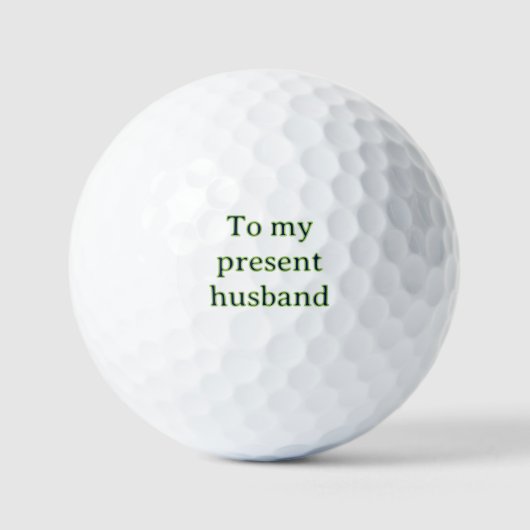 私の夫への結婚記念日 名前と日付を追加 ゴルフボール (正面)