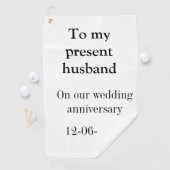 私の夫へ結婚記念日 名前 日付 マ ゴルフタオル (インサイチュ)