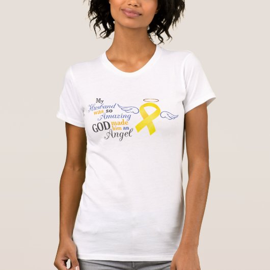 私の夫天使-膀胱癌 Tシャツ (正面)