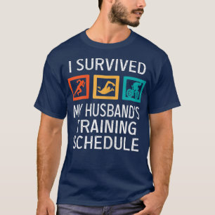 私の夫生き延びのトレーニングの日程で女性 Tシャツ