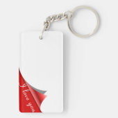 私の夫-刻まれた名前-に詩 + 私は愛します キーホルダー (裏面)