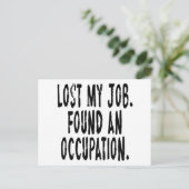 私の失った仕事。職業を見つける ポストカード (スタンド正面)