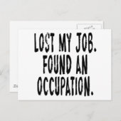 私の失った仕事。職業を見つける ポストカード (正面/裏面)