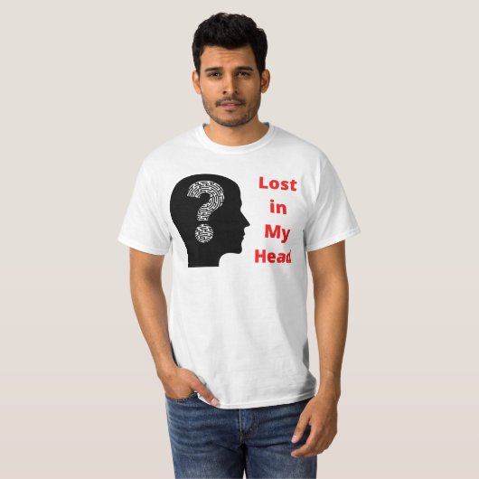 私の失った心の中で男性の価値Tシャツ Tシャツ (正面フル)