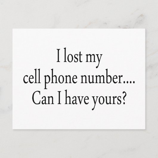 私の失った携帯の番号は君のものだ ポストカード (正面)