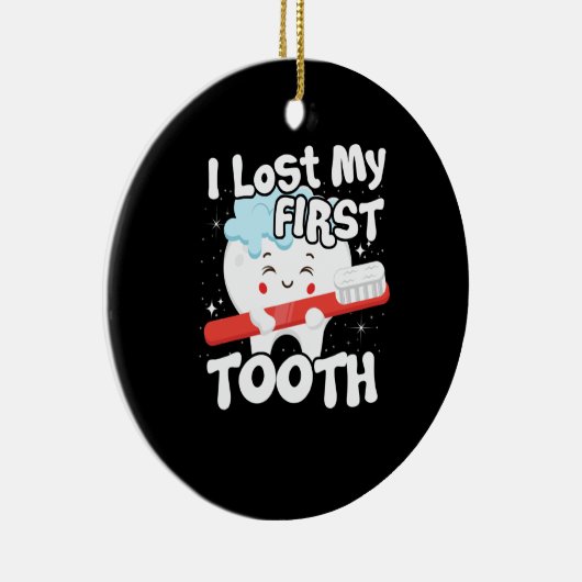 私の失った最初の歯かわいいベビー歯のギフト セラミックオーナメント (右)