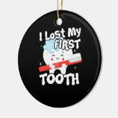 私の失った最初の歯かわいいベビー歯のギフト セラミックオーナメント (左)