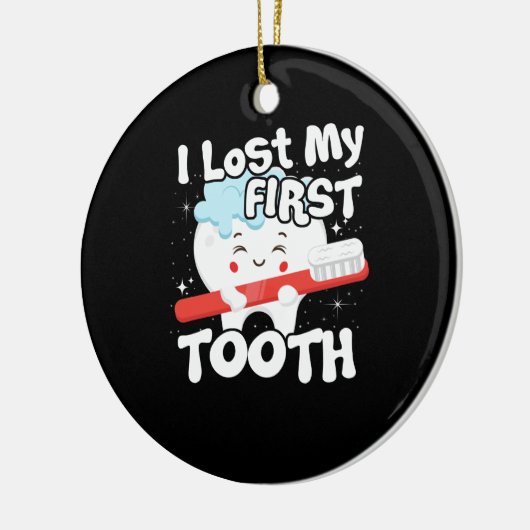 私の失った最初の歯かわいいベビー歯のギフト セラミックオーナメント (左)