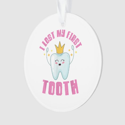 私の失った最初の歯の歯の子供の贈り物 オーナメント (正面)