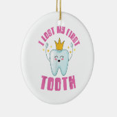 私の失った最初の歯の歯の子供の贈り物 セラミックオーナメント (右)