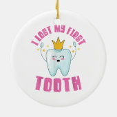 私の失った最初の歯の歯の子供の贈り物 セラミックオーナメント (裏面)