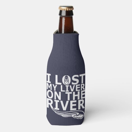 私の失った肝臓は川の上で、ボトルのクールスリーブ ボトルクーラー (ボトル正面)