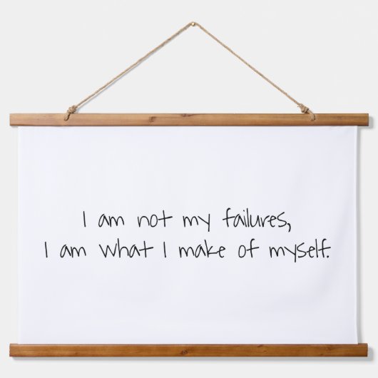 私の失敗ではない木材トップウォールタペストリー 吊り下げ型タペストリー (正面)