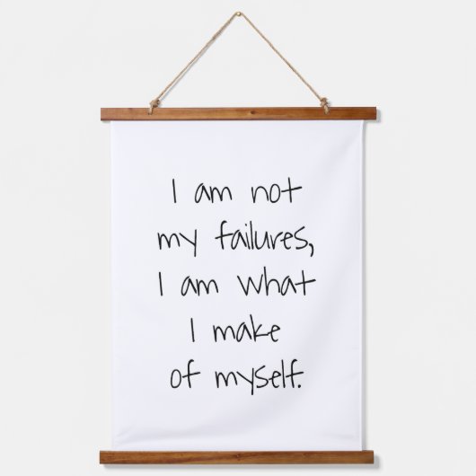 私の失敗ではない木材トップウォールタペストリー 吊り下げ型タペストリー (正面)