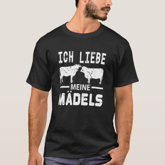 私の女の子たち大好き 女性 牛 Tシャツ (正面)