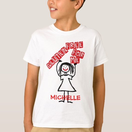 私の女の子のためのグルテンフリー Tシャツ (正面)