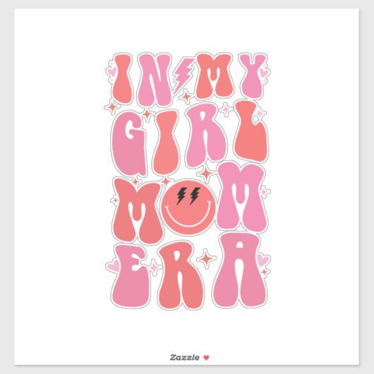 私の女の子の母の時代でレトロGroovy母の日 シール (シート)