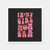 私の女の子の母の時代でレトロGroovy母の日 スタンダードカクテルナプキン (正面)