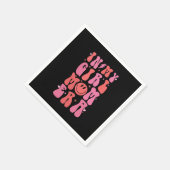 私の女の子の母の時代でレトロGroovy母の日 スタンダードカクテルナプキン (角)