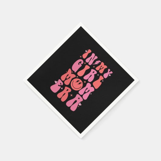 私の女の子の母の時代でレトロGroovy母の日 スタンダードカクテルナプキン (角)