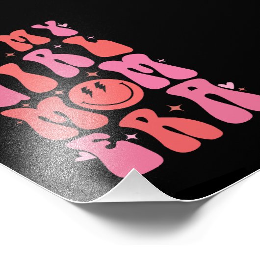 私の女の子の母の時代でレトロGroovy母の日 フォトプリント (角)