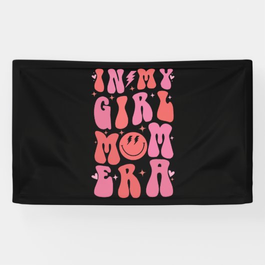 私の女の子の母の時代でレトロGroovy母の日 横断幕 (横)