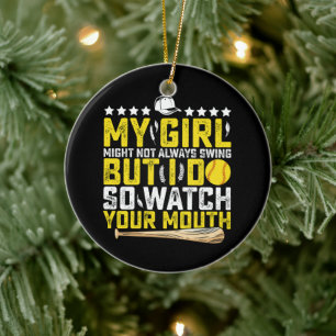 私の女の子はいつも振るっているのではないかもしれないが、私は見ている セラミックオーナメント