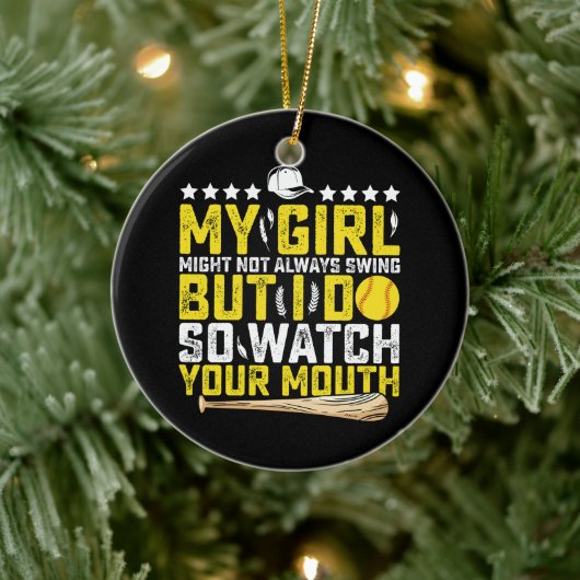 私の女の子はいつも振るっているのではないかもしれないが、私は見ている セラミックオーナメント (ツリー)