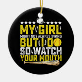 私の女の子はいつも振るっているのではないかもしれないが、私は見ている セラミックオーナメント (正面)