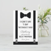 私の女性で最高のす- Tuxedo Tie Braces 招待状 (スタンド正面)