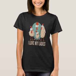 私の女性のための農場の動物農家面白い鶏を愛して Tシャツ