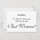 私の女性のプロポーズ最高のになりまミニマルすか 招待状 (正面)