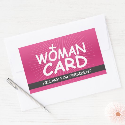 私の女性カード – 大統領のためのヒラリー 長方形シール (封筒)
