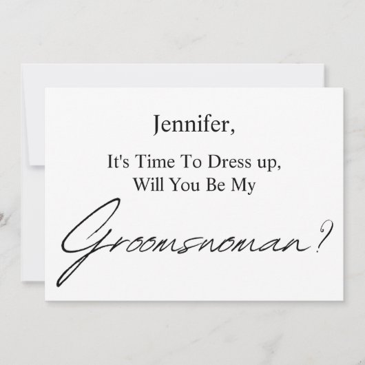 私の女性提案書をミニマル頼む 招待状 (正面)