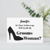 私の女性提案書モダンをシンプル頼む 招待状 (スタンド正面)