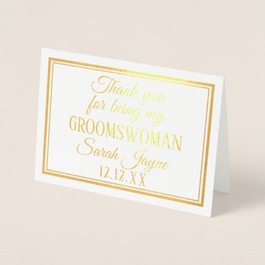 私の女性用フォイルカードになってくれてありがとう 箔カード (正面)