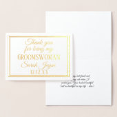 私の女性用フォイルカードになってくれてありがとう 箔カード (ディスプレー)