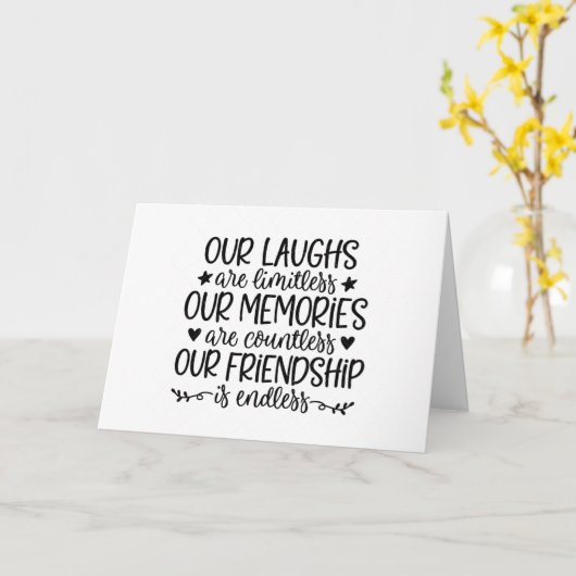 「私の女最高のの友永遠」の誕生日カード カード (黄色い花)