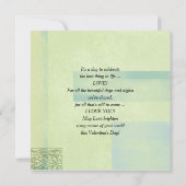 私の女王にハート。バレンタイン・カード 招待状 (裏面)