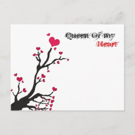 私の女王、ハート ポストカード