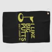 私の好きなゴルフユーモア大きなパット ゴルフタオル (横)