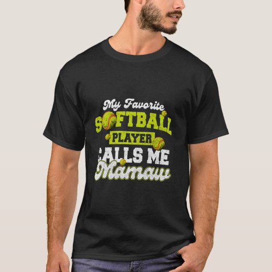 私の好きなソフトボール選手はママオと呼んでくれる Tシャツ (正面)