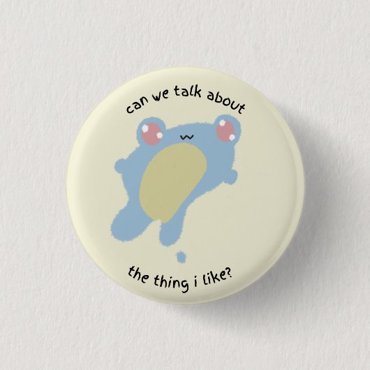 私の好きな事を話せるか? 缶バッジ (正面)