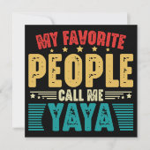 私の好きな人が私をヤヤと呼ぶ ヴィンテージ マザーズ 招待状 (正面)