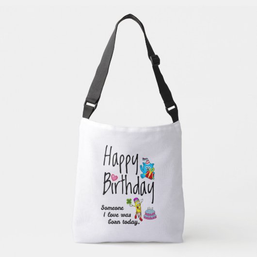 私の好きな人は生まれ今日だった。誕生日願い クロスボディバッグ (正面)