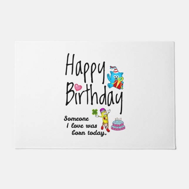 私の好きな人は生まれ今日だった。誕生日願い ドアマット (正面)
