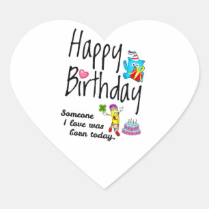 私の好きな人は生まれ今日だった。誕生日願い ハートシール
