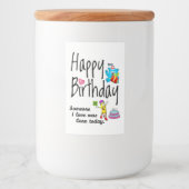 私の好きな人は生まれ今日だった。誕生日願い フードラベル (正面)