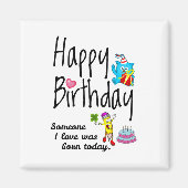 私の好きな人は生まれ今日だった。誕生日願い マグネット (正面)